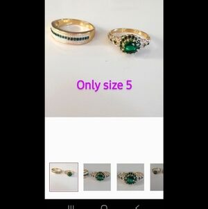 Rings size 5 set gold plated